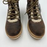 Alpine Design Holly Boots Brown Nubuck Leather Faux Shearling Ankle Booties Photo 1