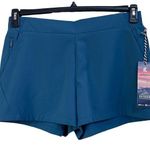 Kyodan X-Large Activewear Shorts Flat Front Pockets Moisture Wicking Blue New Photo 0