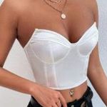 SheIn silky white tube top Photo 0