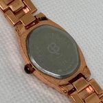 B women rose gold tone wrist watch 18mm quartz links bracelet size 8” running Photo 6