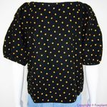 Madewell NEW Corduroy Puff-Sleeve Wrap Top in Oval Dot, M Photo 8