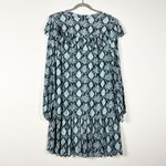 Rebecca Minkoff Miley Snake Python Animal Pattern Chiffon Ruffle Mini Dress L Photo 3