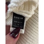 SheIn  Black Cream Colorblock Ribbed Knit Sweater Long Sleeve Mock Neck Size S Photo 3