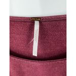 Free People  Sweatshirt Dress‎ Short Sleeve Drop Waist Maroon Size S Photo 2
