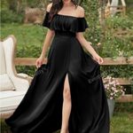 SheIn Elegant Black One-Shoulder Dress Photo 2
