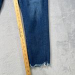 Loft High Rise Mom Jeans Frayed Hem Dark Wash Denim Comfort Stretch Size10 Photo 7