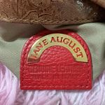 Jane‎ August Genuine Italian Leather Crossbody Bag Preppy Brown Photo 4