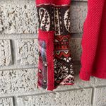 Free People Hyperactive Hippie Cuff Waffle Thermal Red Long Sleeve Shirt Medium Photo 5