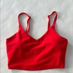 Athleta  Elation Cardinal Red Longline Sports Bra Tank A-C Size Small Photo 4