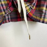 The Great  Top Womens Size 0 Red Journey Plaid Quarter Zip Bluegrass Drawstring Photo 5