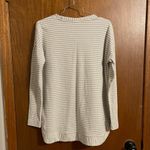 J. Jill Neutral Striped Long Sleeve Woman's Sweater Size Small Gray Photo 6