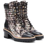 Tory Burch NWB  Miller Tweed Lace Up Boot Photo 1