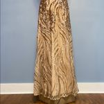 Faeriesty NWT Gold/Champagne Embellished Sequin Gown for Prom Size Small Gold Photo 2