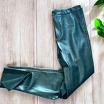 ZARA Womens Faux Leather Size M Ankle Zip High Waisted Black pants 4387/234 Photo 7