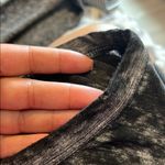 EXPRESS Charcoal Long Sleeve Women High Low Top Grunge Distressed Relaxed Fit M Photo 13