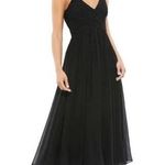 Mac Duggal Ieena 2650 Flowy Pleated V Neck Maxi Wedding Dress Size Small S Photo 0