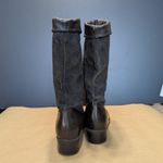 Vintage Markon Suela Leather Floral Embossed Riding Boots Black Cowboy Western Size 7.5 Photo 4
