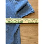 Denim & Co Women Medium Short Sleeve Zip Embroidered Floral Grannycore Boho Blue Photo 7