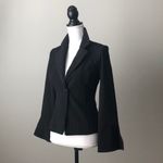 A Byer BYER TOO! | Black Pinstriped Bell Sleeve Blazer Photo 4