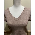 Wild Fable V-neck Short Sleeve Crop Top ~ Size Small ~ Pink/Gray Photo 2