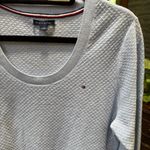 Tommy Hilfiger Y2K Lightweight Waffle Knit 100% Cotton Baby Blue Sweater size L Photo 2