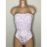 Anthropologie New. PEONY smocked bandeau one piece. USA Size 6. Retails $153 Photo 2