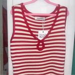 Paper Heart Striped Red Midi Dress Photo 3