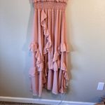 Avec Les Filles  Pink Ruffed Tiered Maxi Dress Womens 10 Romantic Coquette Fairy Photo 8