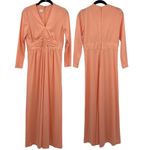 Vintage 60s 70s Maxi Dress Peach Empire Waist Renaissance Womens Size Small Photo 3