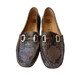Mephisto Natala Reptile Embossed Horse Bit Loafers‎ Size 7.5 Dark Oak Boa Snake Brown Photo 1
