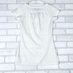 Athleta  White V Neck Short Sleeve Ruched Workout‎ Top Womens XXS Activewear Photo 10