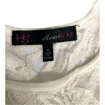 Heart soul  Cream Lace high and low Blouse Sheer Sz XL. Flare back armless. Photo 8