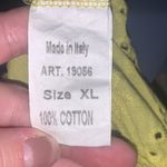 NWT Valentina Naldi Yellow Tied Straps Cami Peplum Tank Top made in Italy Size XL Photo 7