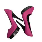 RACHEL Rachel Roy Keedan Spiked High Heel Pumps Size 8.5 Pink Black Closed Toe Photo 4