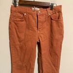 Free People  Maggie Mid-Rise Straight-Leg Jeans Rare Sienna Orange- Size 26 Photo 4