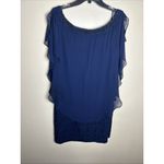 Covington  Women's Chiffon & Lace Shift Dress Classic Knee Length Size 14 Photo 4