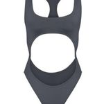 SKIMS  swim cutout monokini in color gunmetal size XL swimsuit beach boat Photo 0