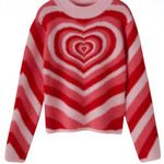 Cider  Valentine’s Day Lovecore  Heart Wave Knit Sweater L Photo 2