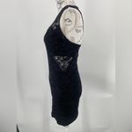 None Black lace cutout mini dress, bodycon, sleeveless size large‎ Photo 2