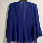 R & M Richards purply blue sparkly sheer jacket coverup top. Size 20WP. Shoulde… Photo 3