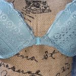 Rene’ Rofe’ Lacey Light Blue Push Up Bra Front Closure 36C Size undefined Photo 3