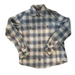 Carhartt - Women's Hamilton Flannel Plaid Cozy Shirt Size S Blue Teal LS Fall Photo 0