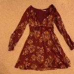 Free People Wine Floral Dress Photo 3