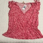Michael Kors  Red Floral Crop Top NWOT Photo 3