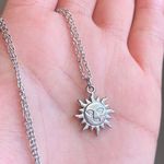 Handmade stainless steel sun boho retro vintage funky style necklace☀️ Silver Photo 3