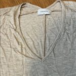 Adrienne  Beige V-Neck Short Sleeve Tee medium super soft Photo 2