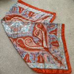 Bright orange silky scarf bandana bag accessories Photo 4