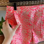 J.Crew Mid-Rise Pink Flower Jacquard Shorts, 2 Photo 1
