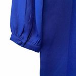 Tinley  Road Blue Long Sleeve Mini Dress Small Solid Holiday Blue Christmas Theme Photo 2