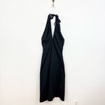 STAUD Kai Low Back Halter Dress Black Photo 1